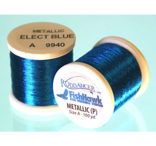 Metallic P thread 100 meter Spool ELECTRIC BLUE