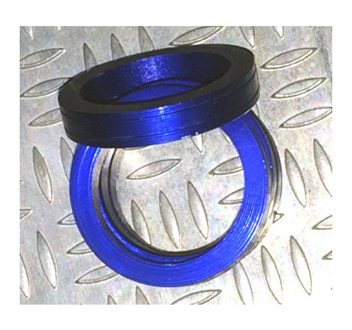 Aluminum Trim Ring Blue 22 OD 17 bore