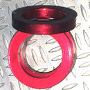 Aluminum Trim Ring Red 25 OD 15 bore