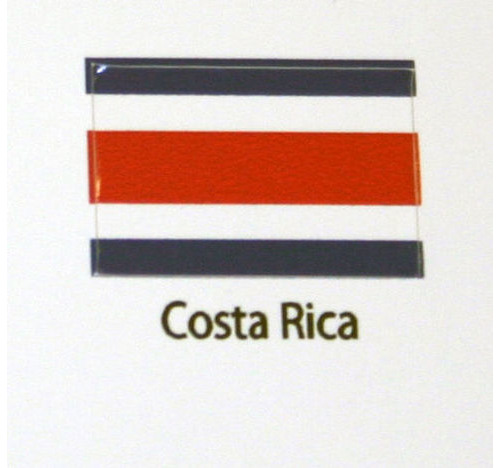 Costa Rica Flag decal 3 pack