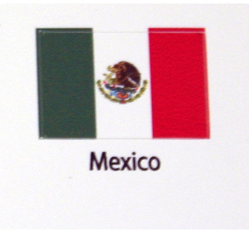 Mexico Flag decal 3 pack