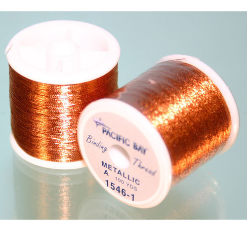 Orange Metallic thread 100 yard 