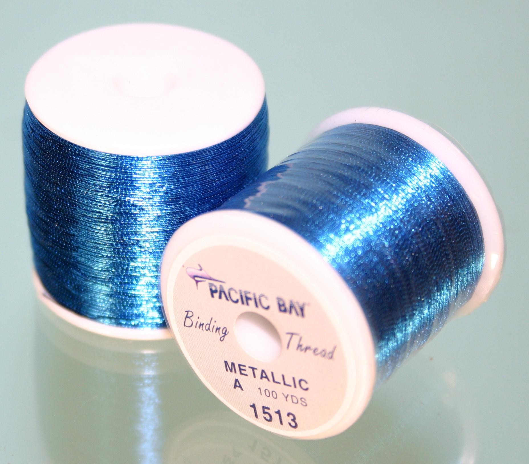 Pac bay metallic fishing rod whipping thread blue size A 100yds spool ultra poly 