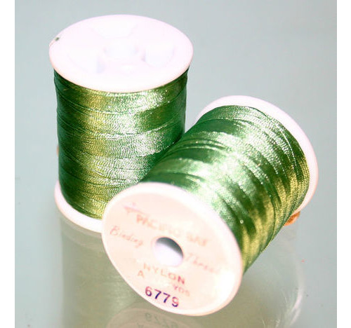 Bobines de 100 yards/mètres de fil en nylon calibre A vert.