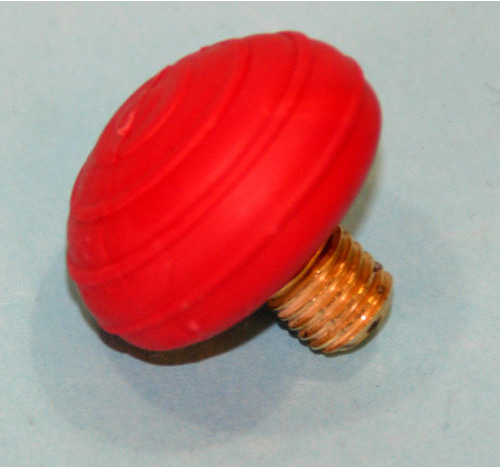 Screw in Rubber Button Red