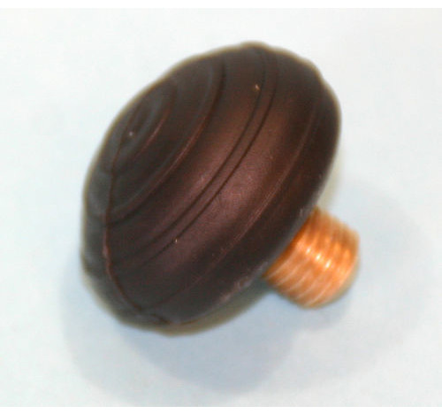 Screw in Rubber Button Black