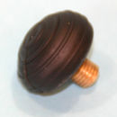 Screw in Rubber Button Black