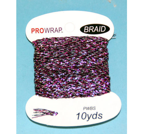PROWRAP Metallic Braid Fuchsia/Silver/Black