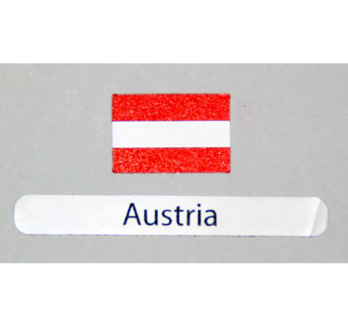 Aufkleber mit österreichischer Flagge 3er-Pack