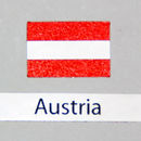 Calcomanía bandera Austria pack de 3