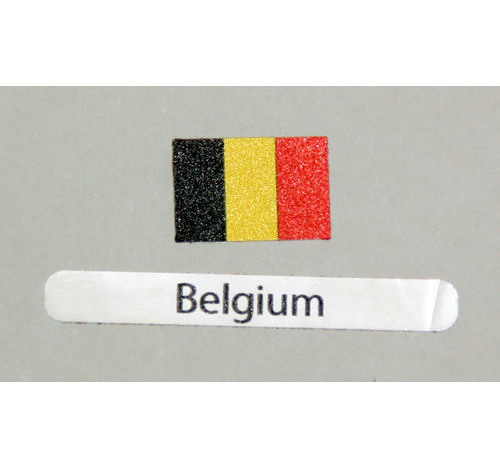 Aufkleber mit belgischer Flagge 3er-Pack