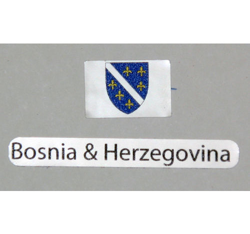 Calcomanía bandera Bosnia & Herzegovina pack de 3