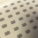 Union Jack Flag In B&W Decal small 6 pack