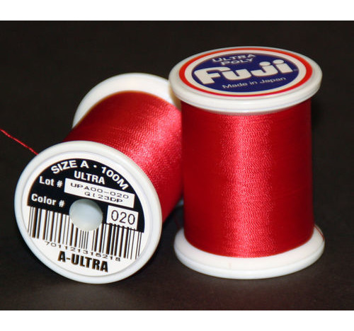 Fuji Ultra Poly 100m Spool CANDY APPLE RED D