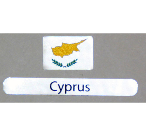 Calcomanía bandera Chipre pack de 3