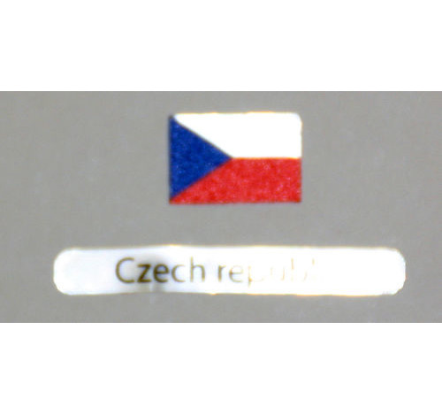 Calcomanía bandera República Checa pack de 3