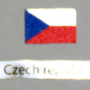 Aufkleber mit tschechischer Flagge 3er-Pack