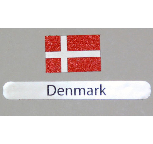 Calcomanía bandera Dinamarca pack de 3