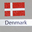 Aufkleber mit dänischer Flagge 3er-Pack
