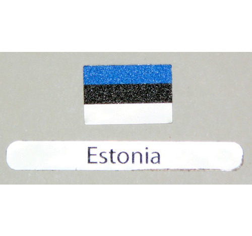 Aufkleber mit estnischer Flagge 3er-Pack