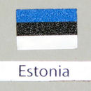 Aufkleber mit estnischer Flagge 3er-Pack