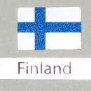 Aufkleber mit finnischer Flagge 3er-Pack