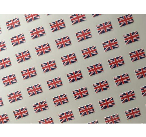 Union Jack Flag Small 8mm x 5mm Decal 6 pack