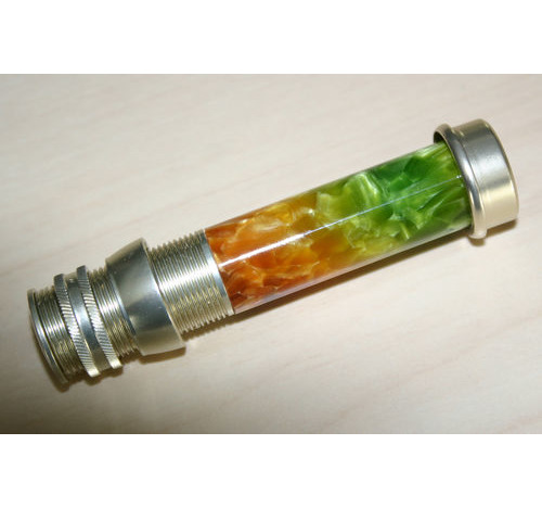Acrylic Green/Amber with Nickle Silver fittings