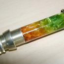 Acrylic Green/Amber with Nickle Silver fittings