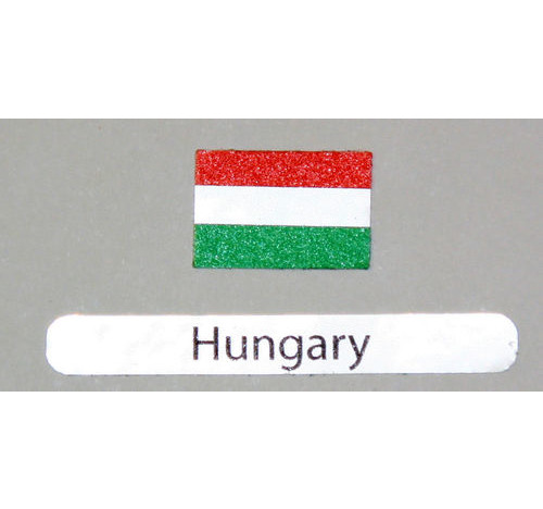 Aufkleber mit ungarischer Flagge 3er-Pack