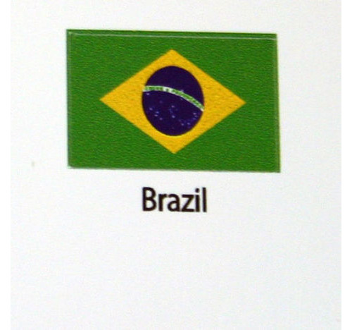 Brazil Flag decal 3 pack
