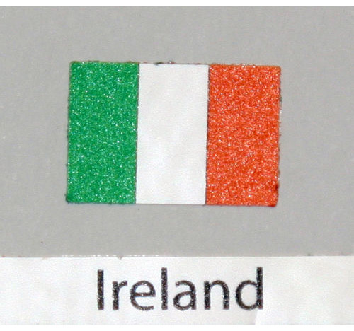 Aufkleber mit irischer Flagge 3er-Pack