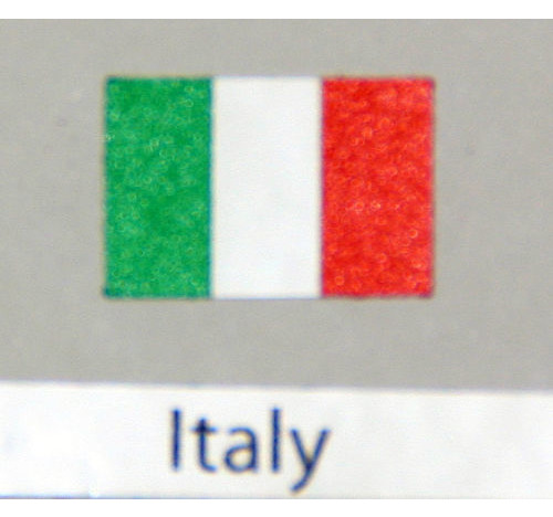 Calcomanía bandera Italia pack de 3
