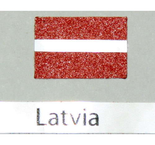 Aufkleber mit lettischer Flagge 3er-Pack