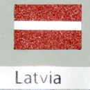 Calcomanía bandera Letonia pack de 3