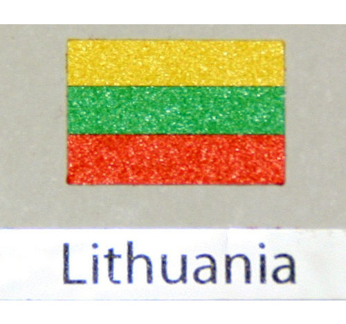 Decalcomania bandiera Lituania confezione da 3