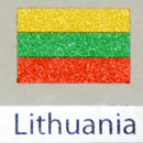 Calcomanía bandera Lituania pack de 3