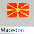 Aufkleber mit mazedonischer Flagge 3er-Pack