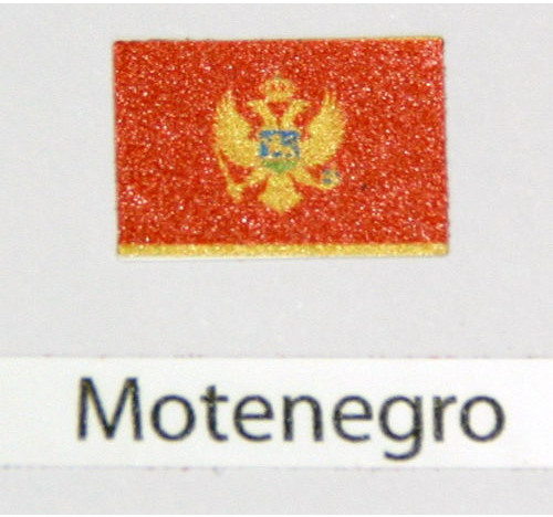Motenegro Flag Decal 3 pack