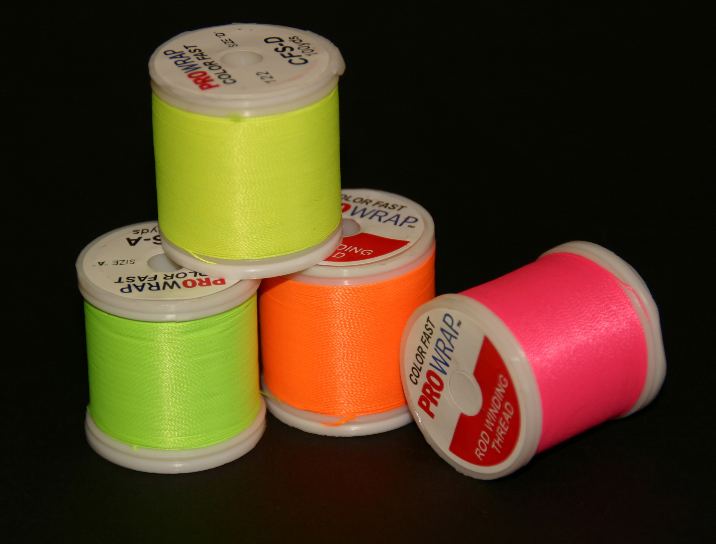 PRO WRAP COLOR FAST BLUE AND NEON COLORS SIZE A 100 YD SPOOLS CFS-A