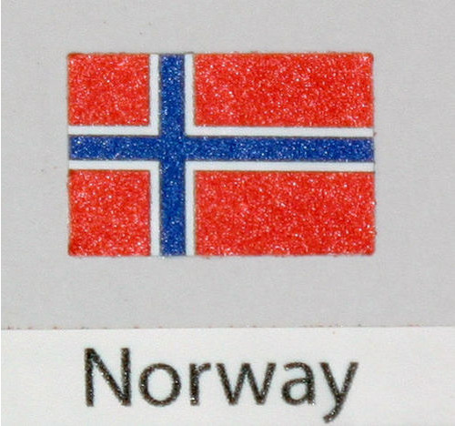 Decalcomania bandiera Norvegia confezione da 3
