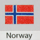 Aufkleber mit norwegischer Flagge 3er-Pack