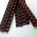 X weave Shrink Wrap Tubing 30 mm Red on Black