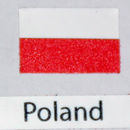 Calcomanía bandera Polonia pack de 3