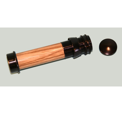 REC Reel Seat Black finish with Zebra wood