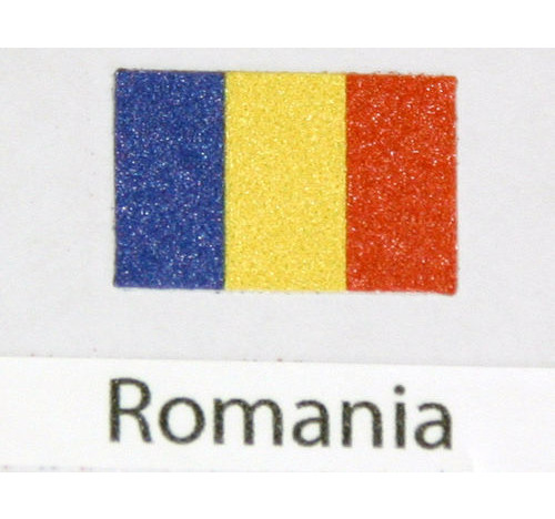 Aufkleber mit rumänischer Flagge 3er-Pack