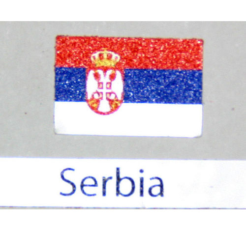 Calcomanía bandera Serbia pack de 3