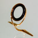 200-S anneau à deux pattes en hardlon (plaqué or)taille 10, dia exté 11mm, dia inté 15mm