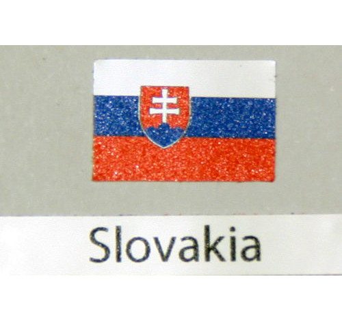 Aufkleber mit slowakischer Flagge 3er-Pack