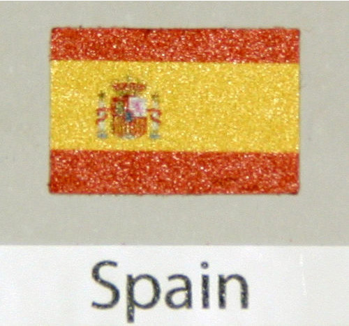 Aufkleber mit spanischer Flagge 3er-Pack